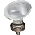 Jeffrey Alexander 1-5/8" Overall Length Brushed Oil Rubbed Bronze Football Glass Harlow Cabinet Knob G110L-DBAC